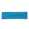 Breathable blue athletic headband for women yoga and fitness on white background - Width 5cm/Folded Length 20.5cm / Sapphire Blue