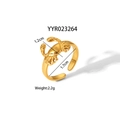 Detailed view of gold crab ring dimensions with 1.2cm width and 1.7cm diameter - Gold Crab Style (YYR023264)