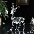Transparente Rentierfigur aus Acryl Weihnachtsdekoration stehender Elch 23cm - Großes Stehendes Rentier