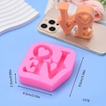 Pink LOVE 3D heart silicone mold for aromatherapy plaster cake and resin craft DIY projects - Style 1 (LOVE Letter Heart Combination) / Pink