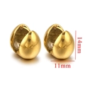 Orecchini a cerchio minimalisti in oro per donna, design lucido di 14mm per 11mm - Goccia d'acqua / 14mmx11mm (Prezzo singolo)