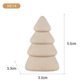 Albero di Natale in legno grezzo da 5,5 cm per lavoretti creativi e pittura per bambini - Albero di Natale n. 4 (HE14) / Altezza 5,5 cm/Diametro base 3,3 cm