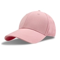 Minimalist high-quality cotton baseball cap in light pink finish for sun protection - M (56-58cm) / Light Pink