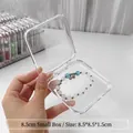 Caja de almacenamiento de acrílico para pulseras con tapa, 8,5x8,5x1,5cm - Caja cuadrada pequeña de 8,5 cm