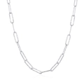 Collana a catena a graffetta in argento sterling S925 con finitura scintillante - Argento 925 / Argento
