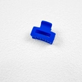 Mini 2.5cm matte royal blue square hair claw clip with hollow design and non-slip grip - Single Piece / Sapphire Blue