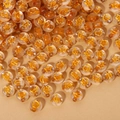 Transparent acrylic DIY beads with golden stars, moons and hearts for jewelry making - 4x7mm Transparent Gold Star Moon (100pcs)