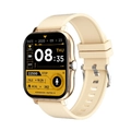 Y13 Smart Watch with 1.83 inch touch screen and gold case featuring beige silicone strap - Silicone Strap / Gold