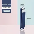 Elegant blue slanted nail clipper with 18mm wide opening and 80mm anti-slip handle - Medium Slant Edge / Elegant Blue