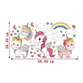 Stickers muraux licorne avec arc-en-ciel et nuages pour déco chambre d'enfant - Licorne Arc-en-ciel(TSB90012)