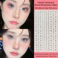 Iridescent round and waterdrop face rhinestones, self-adhesive 230pcs set for festival makeup - 230pcs Iridescent Waterdrop & Round Gems
