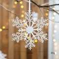 Fiocco di neve decorativo in acrilico trasparente su ramo, misura 32cm x 27cm - Fiocco di Neve Grande / 32x27cm/85g