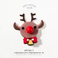 Pince à cheveux de renne de Noël marron avec nez rouge et nœud papillon, 5,5 x 5 cm - Tête de Renne (AFTS4-7)