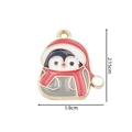 Christmas penguin enamel pendant for jewelry making with dimensions 2.15cm by 1.9cm - 2314 Penguin Pendant