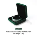 Boîte à bijoux élégante en velours vert pour bracelets avec doublure noire et design chic - Boîte à bracelet / Vert Foncé
