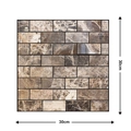 Brown and beige marble 3D mosaic brick wall tile sticker 30x30cm self-adhesive foam panel - 507-Brown Beige Mosaic