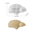 Molde de silicona en forma de concha para bandeja de resina con dimensiones de 14,3 cm - Molde bandeja concha (14.3x12.2cm) / Blanco Translúcido