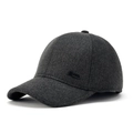 Berretto da baseball termico invernale per uomo anziano in grigio con paraorecchie caldo - Grigio