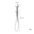 Silver zinc alloy eye cream applicator with massage ball tip and ergonomic handle - Large Silver Teardrop (X0106)