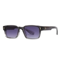 Gafas de sol cuadradas vintage con montura gris y lentes de degradado violeta - Gris Degradado (C4)
