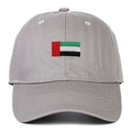 Casquette baseball Free Palestine gris clair avec broderie drapeau et visière courbée - Réglable / Gris