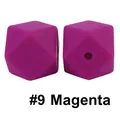 Perline in silicone sfaccettate magenta #9 17mm per catenelle e massaggiagengive - 9# Magenta