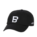 Casquette de baseball noire classique avec broderie B blanche et détail 1980 - Noir