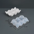 Silikonform für 6-fach Eierablage aus Harz, Abmessungen 14,5 x 10 x 3,6 cm für DIY - 6-Gitter Eierablage Form