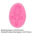 Stampo in silicone rosa ragazza danzante per fondant, sapone e resina - Stile 1-Ragazza con i Capelli Lunghi