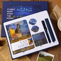 Van Gogh Starry Night art stationery gift set with notebook, pen and accessories - Starry Night Fountain Pen Set