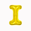 Golden letter I foil balloon with metallic finish for birthday and party decorations - 16-inch Gold Slim Letter Aluminum Foil Balloon (i)