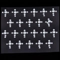Self-adhesive white pearl face stickers in star shape for eye makeup and nail art decoration - MX-012