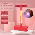Pink strawberry pogo jumper for kids with flashing lights and squeaky sound effects - Red with Light and Sound - Small