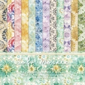6-inch Soft Mosaic scrapbook paper pad with 24 sheets of 160gsm colorful floral patterns - R2594 24 Sheets