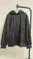 American retro leopard print hoodie in black and gray colorway with oversized fit - XS / Tops / Black Leopard