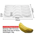 12-cavity banana silicone mousse mold with precise dimensions for DIY French baking - 12-Cavity Diamond Banana / White