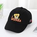 Cappellino da baseball nero per bambini con un orsetto e ricami a lettere LUBEA - Stile Orso LUBEA (Nero)
