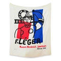 Detail of artistic bohemian wall tapestry featuring Fernand Léger modernist abstract patterns - Cx202212 / 73X95CM (Brushed Fabric)