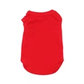 Gilet per cani in cotone rosso brillante, stile estivo minimalista senza maniche - 3XL / Rosso