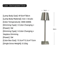 Electroplated Silver - Adjustable Height - Multicolor Stepless Dimming