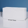 Witte make-up borstel organizer met 3 vakken, afmeting 19,7 x 6,8 x 8,7 cm - 3-Vaks Witte Opbergdoos