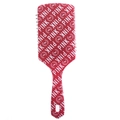 Red air cushion hairbrush with white PINK pattern and dog logo for styling - All Over PINK