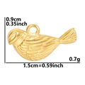 Detailed size and weight specs for a 18k gold plated stainless steel bird pendant - Bird Pendant / Gold