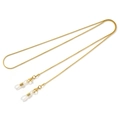 Catenina a serpente dorata per occhiali con chiusure a moschettone e anelli in silicone - Oro KC