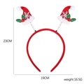Cerchietto natalizio con mini cappelli rossi, fiocchi d'argento e dettagli a molla - Stile Mini Cappello di Babbo Natale (Stile D)