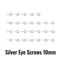 Set van 25 zilveren schroefogen 10mm voor DIY kunsthars sieraden en sleutelhangers - Zilveren 10mm Oogpennen - 25st