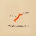 Modelo de rodaja de pimiento naranja artificial 3,1x0,7cm PVC realista para cocina - Tiras de Pimiento Rojo