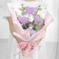 Série Violette Avec Motif De Cœur