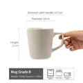 500ml cream ceramic mug with vertical relief pattern and minimalist handle design - 500ml / Grade B / Off White