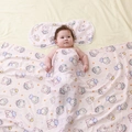 Pink Miffy bunny infant gauze blanket and matching pillow set for newborn babies - Bunny Dress-up